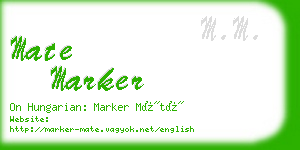 mate marker business card